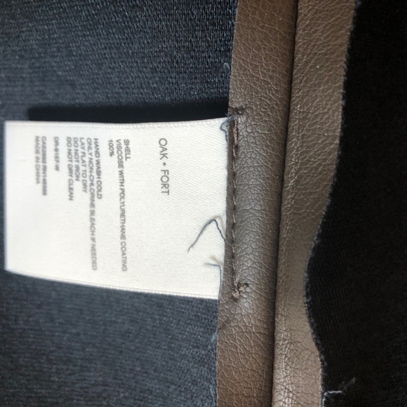 Oak & Fort vegan leather wrap dress. - Picture 3 of 7